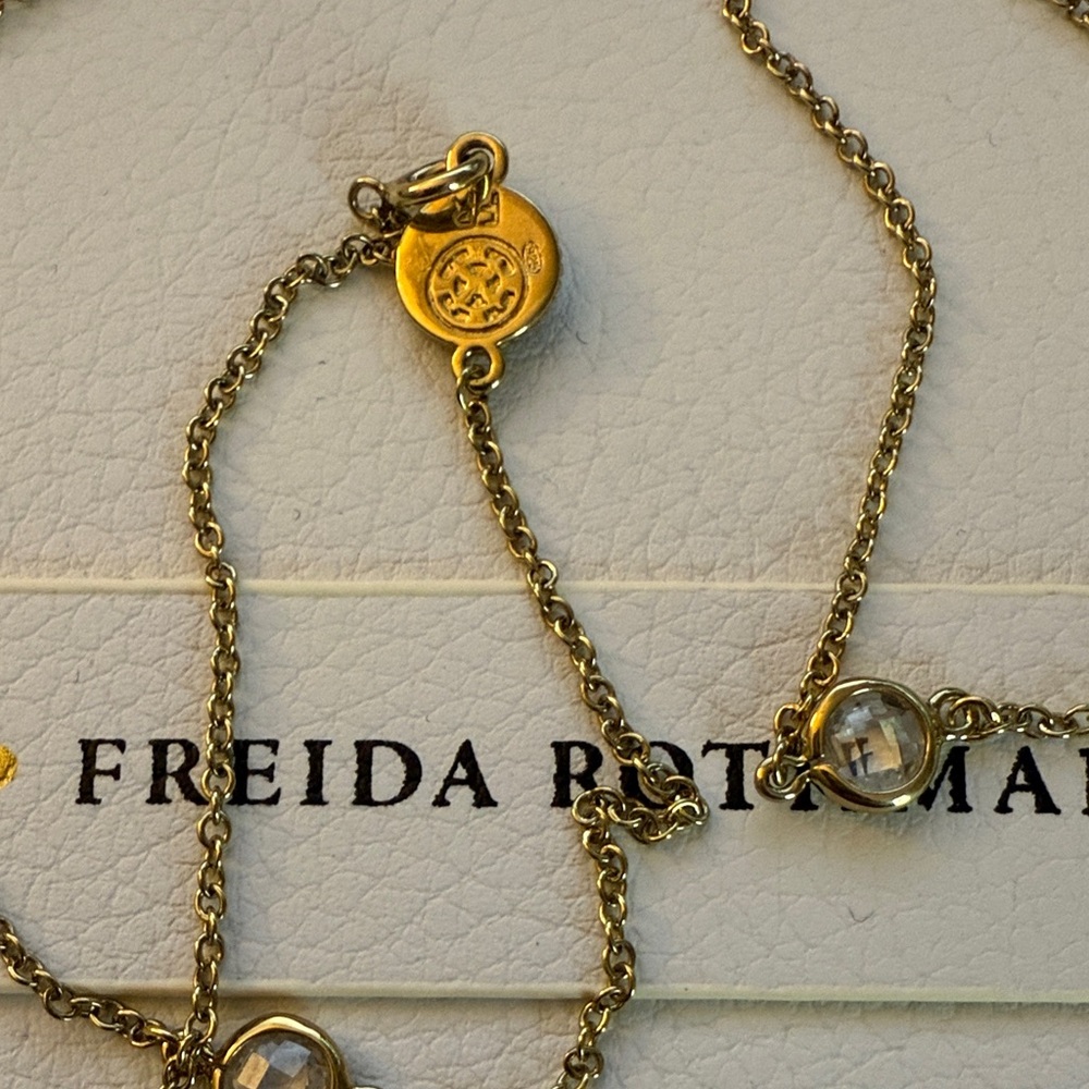 Freida Rothman Gold Necklace with Pearl Accents - Picture 2 of 5